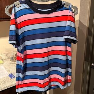 Tory Burch Sport striped short sleeve tee